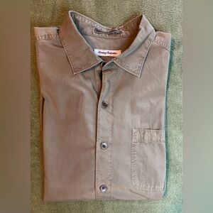 Tommy Bahama Sage Green Casual Shirt, Size: L. (6027)